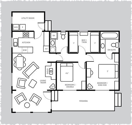 driftwood plan at carrick shore holiday chalets